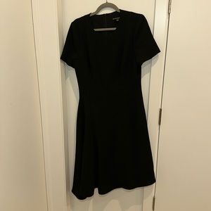 Black halo asymmetrical hemmed dress